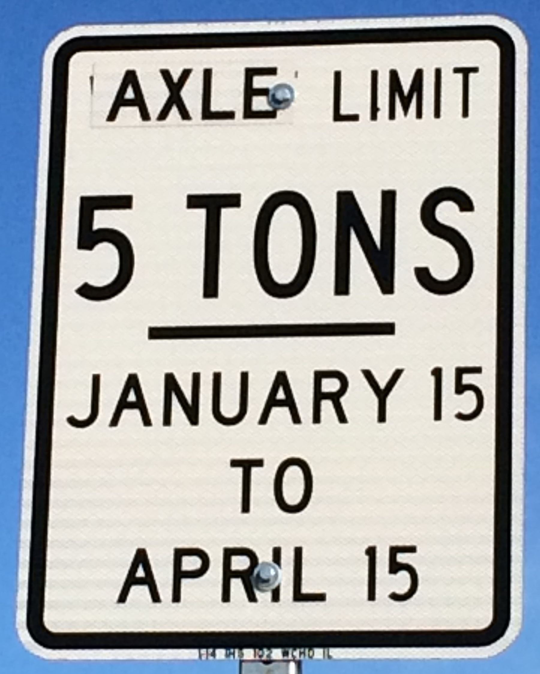 Seasonal Weight Limit Status